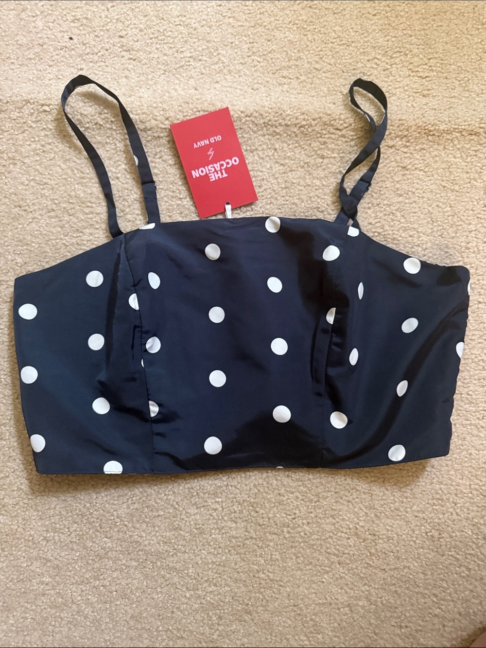 Old Navy The Occassion Polka Dot Cropped Tank Large